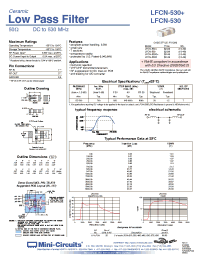 Datasheet LFCN-530D+ производства Mini-Circuits